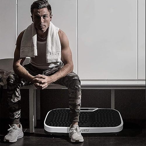 Piattaforma Vibrante Fitness, Macchina per Allenamento con Fasce di Resistenza, Ruote, Telecomando, Velocità Regolabile e Ideale per Perdita di Peso - Ysert