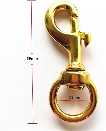 Portachiavi con moschettone girevole in ottone, 20 x 80 mm - Ysert