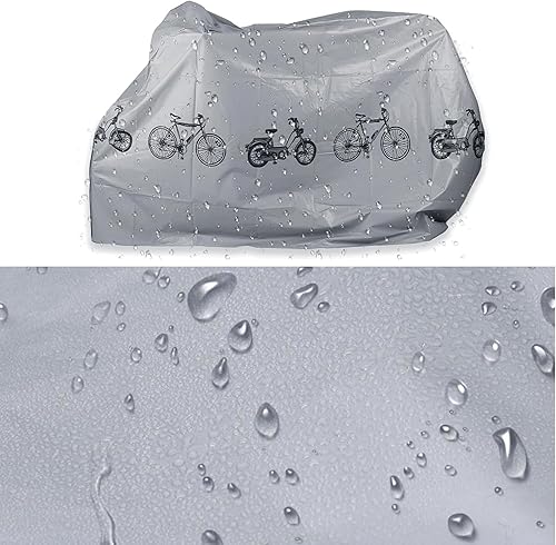 Copribici Bici Impermeabile,Telo Copri Bicicletta,Telo Protettivo per Bicicletta,Copri Bicicletta Esterno per Bici,Copertura Biciclette Esterno,Universale Copri Bicicletta da Esterno,2PC,Nero e Grigio - Ysert