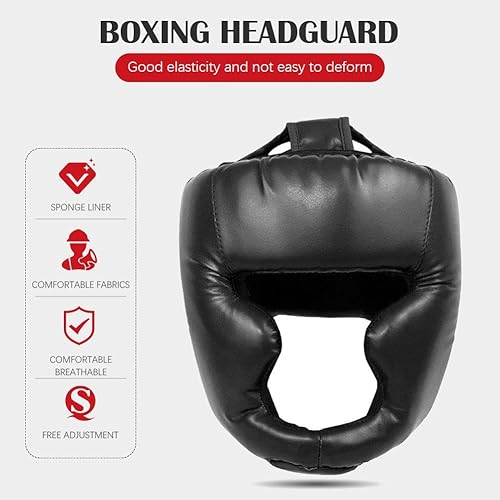 Copricapo da boxe per bambini e adulti, per bambini e adulti, protezione completa per la testa, protezione completa del viso, protezione per la testa del casco, attrezzatura di protezione - Ysert