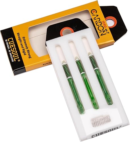 CUESOUL TERO AK7Aste/stelo per Freccette in Carbonio, Sottili, telescopiche a Molla Integrate, Set da 3 Pezzi - Ysert