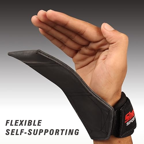 Shelly Grips PRO Multi Grip cinghie/ganci Premium Heavy Duty Sollevamento cinghie/guanti bilanciere cinghie da ginnastica alternative ai ganci di alimentazione Dead Lift regolabili in neoprene imbottito - Ysert