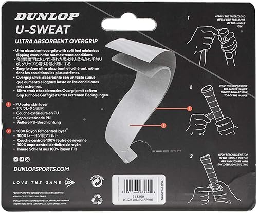 Dunlop U Sweat Tennis Overgrip - Ysert