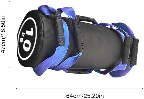Power Bag - Sacco da sabbia per fitness, 5-30 kg, con manico, superficie in pelle - Ysert