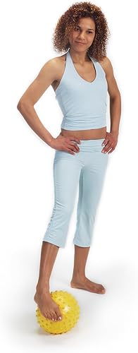 SPORTTEC Palla Sensy Palla di Riccio Palla per Massaggi di riflessologia Auto Massaggio 10 cm Giallo - Ysert