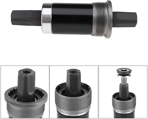 Mountain Bike Piazza Cartuccia conico inferiore Staffa Asse Bicicletta Sigillato Nero Mountain Bike Foro Quadrato Asse Bici Parti Bicicletta con Viti Impermeabili - Ysert