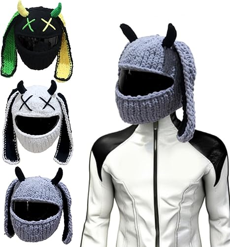 Popolare Moto Caschi Copre Divertenti Conigli Orecchio Peluche Caschi Pieno Viso Coperture Protettive Per Divertenti Giostre E Regali - Ysert