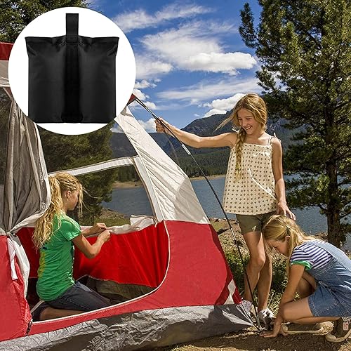 4 Pezzi Pesi per Gazebo, Nero Zavorre per Gazebo Sacchi di Sabbia, Pesi per Gazebo da Esterno Adatto per Tende Padiglioni Ombrelloni Scalette per Piscine - Ysert