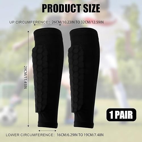 Coppia di Parastinchi Protettivi per Polpacci, Resistenti agli Urti, per Calcio, Basket, Ciclismo e Arrampicata, Design Leggero e Traspirante, Taglia M - Ysert