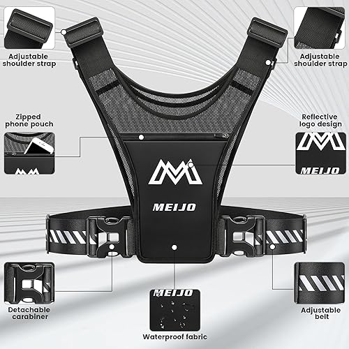 Gilet Running Uomo Gilet da Corsa Riflettente Donna, Gilet da Jogging Gilet Catarifrangente Regolabile in Vita e sulla Spalla Tasca Impermeabile per Cellulare per Jogging Passeggiata - Ysert