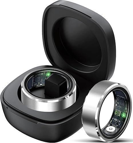 Smart Ring Fitness Tracker Cardiofrequenzimetro Sleep Tracker Controllo TikTok Anelli Fitness Pressione Sanguigna Ossigeno nel sangue Pedometro Contapassi Salute Smart Ring per donne e uomini con - Ysert