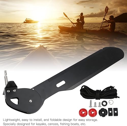 Timone per Kayak, Timone per Canoa Lega di Alluminio Kit Attrezzatura per Il Controllo della Direzione del Piede del Timone della Barca da Pesca per Kayak - Ysert
