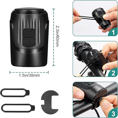 Campanello Elettrico per Bicicletta - Antifurto, Allarme, Clacson 120 dB - Nuovo Aggiornamento IPX4 Impermeabile per Mountain Bike - Ysert