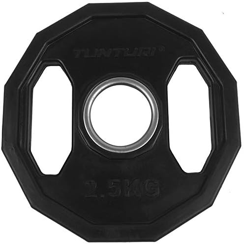 Tunturi Black Peso Palestra Olimpionico - Disco Palestra Gommato - Nero - 10 kg, Unisex – Adulto, Black, 1 - Ysert