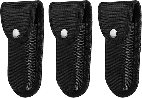 3 Pezzi Custodia per Coltelli in Tessuto Oxford, Fodero per Coltelli Pieghevole, Fondina per Coltello da Cintura, per Caccia all'Aperto Campeggio Escursionismo, lunghezza Interna 13 cm - Ysert