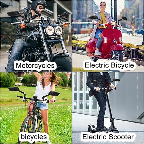 Set di 2 specchietti retrovisori di sicurezza regolabili a 360° per manubrio della bicicletta, vetro HD antiriflesso, resistenti alle vibrazioni e durevoli, universali 21 – 32 mm (mountain - Ysert