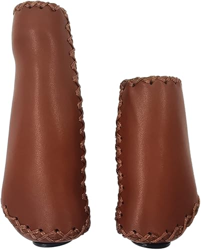 UPANBIKE Bike Grips Design ergonomico in Pelle Cucito a Mano a Pressione del Manubrio per Mountain Bike Strada Bicicletta Pieghevole Bici - Ysert