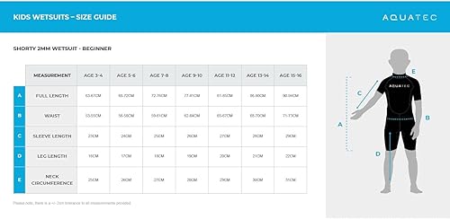 AQUATEC Muta Per Bambini In Neoprene - Mute Per Bambini E Adolescenti | Mute Di Alta Qualità In Neoprene Per Nuoto & Sport Acquatici | Mesi Primaverili/Estivi | 6x Opzioni - Ysert
