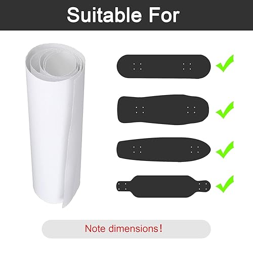 Nastro Antiscivolo Trasparente per Skateboard, Nastro Adesivo Impermeabile per Scooter, Accessorio per Carta vetrata oleosa per Skateboard Trasparente per Skateboard Longboard - Ysert
