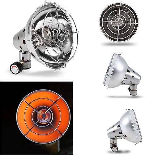 Campeggio Riscaldatore a Gas, Portatile Mini Riscaldatore con Supporto Regolabile e Borsa di Stoccaggio Stufa Esterna Pesca Caccia Tenda Riscaldatore per Inverno Picnic Escursionismo Viaggi - Ysert