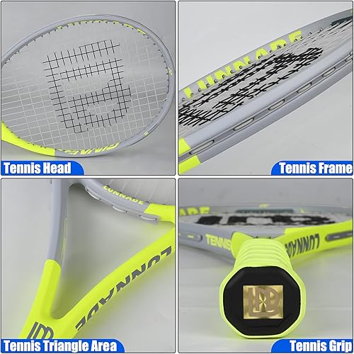 Racchette da tennis per adulti, 27 pollici racchetta da tennis ricreativa con copertura, Pre-Strung & Regrip, amanti degli uomini e delle donne - Ysert