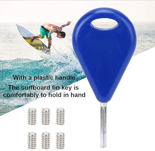 Vbest life Accessori per tavola da Surf Chiave per Pinna da Surf Chiave per timone + Set di Viti, per Attrezzatura Surf FCS Fins(Blu) - Ysert