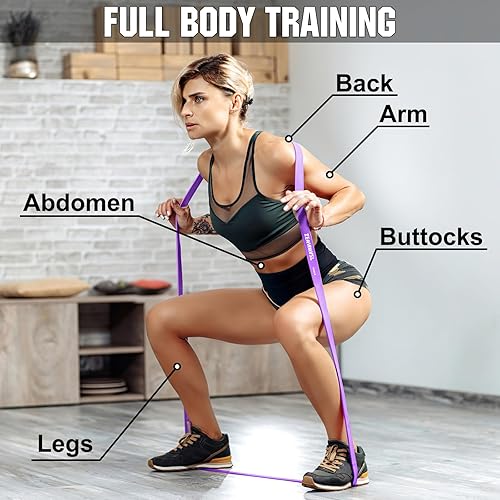 Set di Fasce di Resistenza Zeawavsl - Fasce di Resistenza per Allenamento di Forza in 4 Pezzi con Borsa Per il Trasporto, Maniglie, Protezioni e Ancoraggi per Porta per Fitness, Allenamento di Forza - Ysert