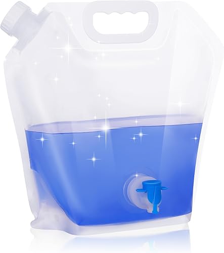 Livdouyu Tanica per acqua pieghevole, 5 l, 10 l, con rubinetto, contenitore per acqua potabile, con manico, riutilizzabile, per attività all'aperto, campeggio, escursioni, picnic - Ysert