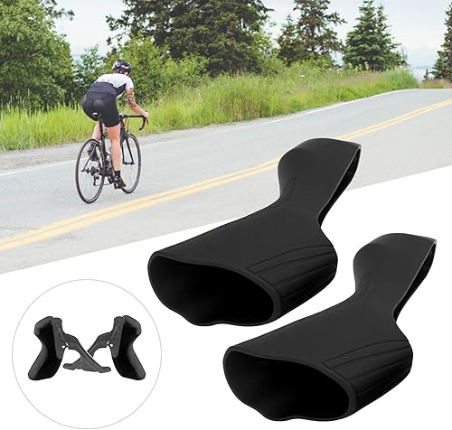 Comandi per bici da strada Accessori per coperture in silicone R7000 R8000 Copri leve freno per leve del cambio Cappuccio Elevata robustezza per bici da strada(black) - Ysert