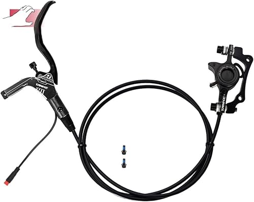 Oniissy eBike Set freno a disco idraulico per bici elettrica, leva del freno a disco idraulica elettrica, leva del freno a disco elettrica (dorata) - Ysert