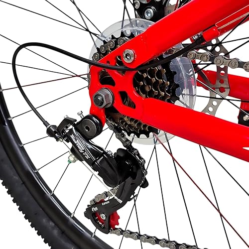 Bicicletta Bici MTB 26'' Mountain Bike BIAMMORTIZZATA Pollici Ragazzo Cambio 21 Velocità Freni a Disco - Ysert