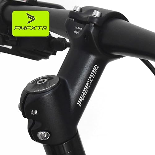 FOMTOR Attacco manubrio per bicicletta, 31,8 mm, 45 gradi, per mountain bike, BMX, MTB, bici da strada, 90 mm, nero - Ysert