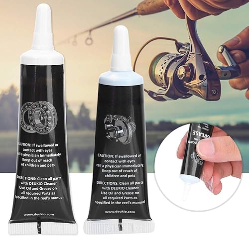 Olio lubrificante per mulinelli, kit olio e grasso per mulinelli da pesca Impermeabile e antiruggine per mulinelli da pesca d'acqua dolce e salata(black) - Ysert