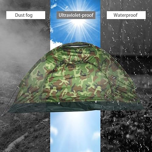 MAGT Tenda Da 2 Persone, Protezione UV Mimetica per Esterni Impermeabile con Presa d'Aria E Copertura per Escursioni in Campeggio - Ysert