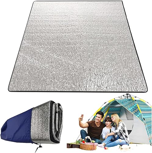 Tappetino in Schiuma da Campeggio,200 x 200 cm Cuscino Sedile Pieghevole,Coperta da Campeggio Foglio di Alluminio,per Campeggio,Spiaggia,Escursionismo,Yoga,Tappetino in Schiuma da Campeggio - Ysert