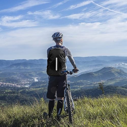 DFK Set di 2 coperture antipioggia impermeabili per zaini, zaini, parapioggia, protezione antipioggia, per esterni, ciclismo, campeggio, escursionismo, Nero (2 pezzi), S, Modern - Ysert