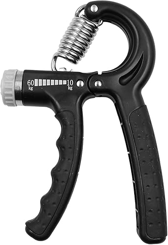 2 amplificatori per impugnatura da 10 a 60 kg, resistenza regolabile, impugnatura per avambraccio, impugnatura antiscivolo, per uomini, donne, atleti, musicisti, polsi, nero - Ysert