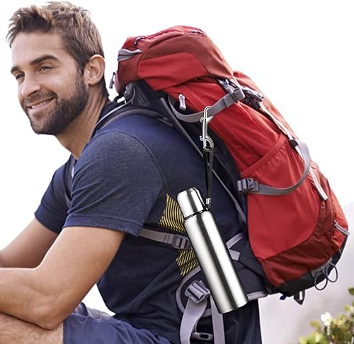 Moschettone a Doppia Estremità, 8 pezzi Doppio Snap Moschettone in Acciaio Inox, Gancio a Scatto utilizzato per Guinzagli per Cani, Alpinismo, Campeggio Familiare All'aperto, 88 mm - Ysert