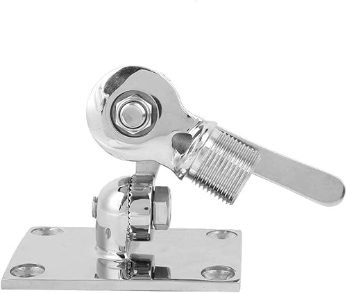 Supporto base regolabile per antenna VHF marino da 38 mm/1,50 pollici per barche - Acciaio inossidabile - Ysert