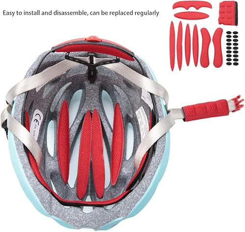 Imbottiture in Schiuma per Casco da Bici, Rivestimento Interno in Spugna per Casco da Bicicletta Protezione Comoda Sostituzione dei Cuscinetti(Inner Lining+Viscose) - Ysert