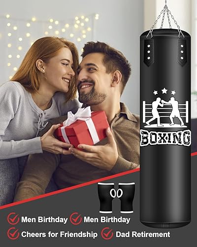Sacco da Boxe per Adulti Appendere, Non Riempiti Sacchi da Boxe 120cm per Kickboxing Muay Thai Karate Judo Taekwondo MMA Punching Bag - Ysert