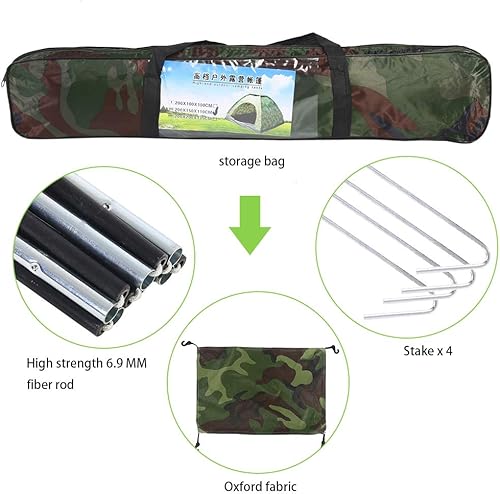 MAGT Tenda Da 2 Persone, Protezione UV Mimetica per Esterni Impermeabile con Presa d'Aria E Copertura per Escursioni in Campeggio - Ysert