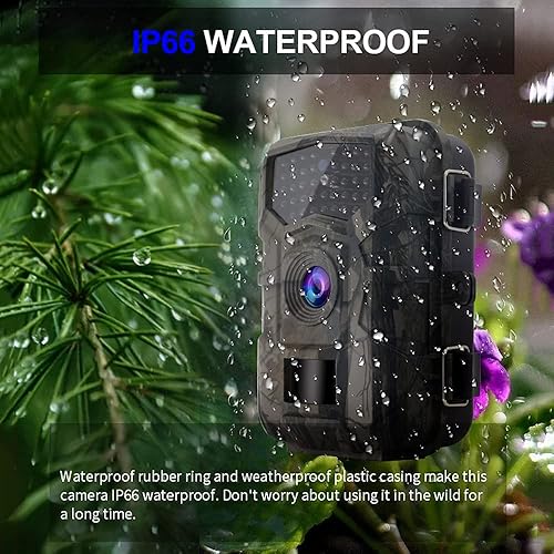 Fototrappola Victure Fotocamera Caccia 32MP 1080P HD Impermeabile IP66 Fototrappola Infrarossi Invisibili con 0.7s Velocità di Innesco Fino a 85ft/22m con Scheda da 32GB - Ysert