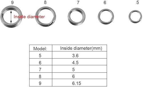 Pesca Anelli, Kit Anelli Da Pesca Inox, 200 Pezzi Anelli Da Pesca, Anelli Pesca Spinning, Anelli Spaccati Per Pesca, Kit Anelli Spaccati Inossidabile Connettori, Anelli Canna Da - Ysert