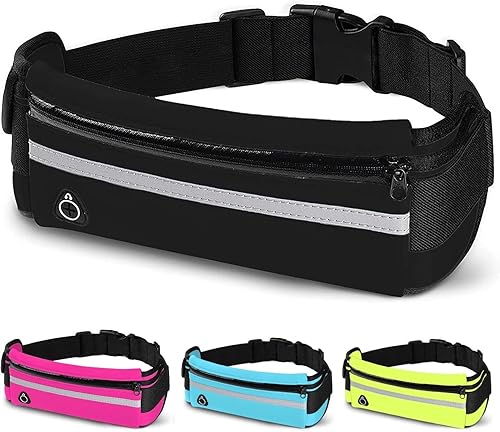 Marsupio Running Uomo & Donna, marsupio corsa Impermeabile - per Corsa, Sportivo, Trekking, Sport, Fitness, Jogging, Camminata - marsupio running Cintura Palestra - per Tutti Cellulare (nero) - Ysert
