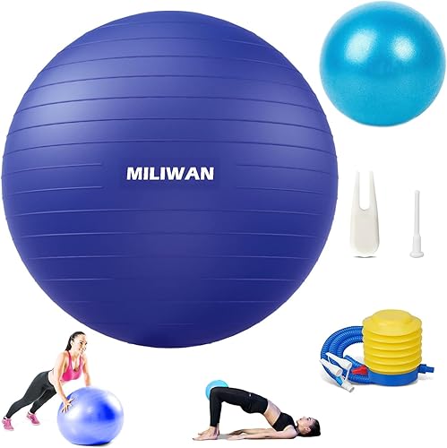 Palla Fitness e Palla Pilates Set di 2 Palle 65cm e 25cm Palla da Ginnastica per Fitness Yoga e Pilates Incluso il Gonfiatore - Ysert