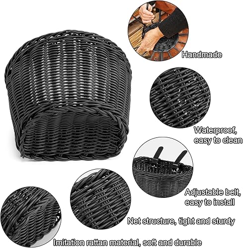 Cestino Bici Bambina, Cestino Bici Bambino per Ragazze Ragazzi, Cestino Bicicletta Bambina Piccola, Intrecciato a Mano, Stretto e Robusto - Ysert