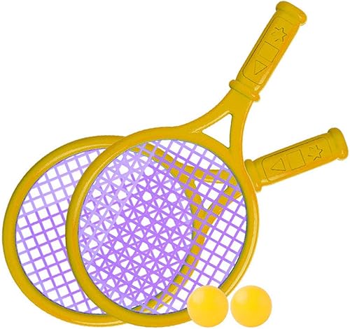 Racchetta da tennis in plastica giocattolo per bambini sport all'aria aperta racchetta da tennis giocattolo da spiaggia interattiva (verde) (Verde) - Ysert