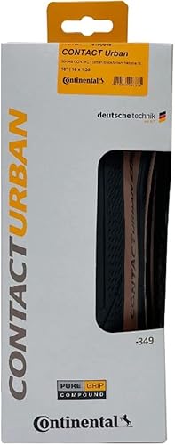 Continental Contact Urban, Tire Unisex-Adult, Black/Brown, 16', 16 x 1.35 - Ysert