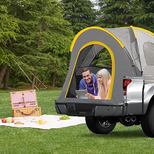 Pickup Truck Tenda Camion Letto Tenda Campeggio Esterna Famiglia Turista Pesca Picnic Viaggi Tende da Sole Tenda with 210D Oxford Fabric Waterproof Truck Bed Camping - Ysert